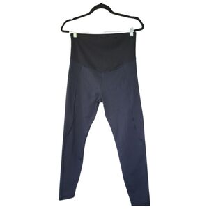 GAP Maternity Full Panel Leggings Black M 25” Athleisure Pregnancy Essential